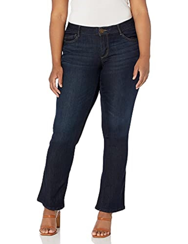 Democracy womens Plus Size Ab Solution Itty Bitty Boot jeans, Indigo, 16 US - Image 1